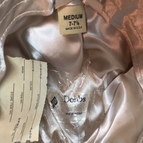 Vintage Dobbs Fifth Ave New York Grey Wool Fedora Hat (Med) - Picture 10 of 11